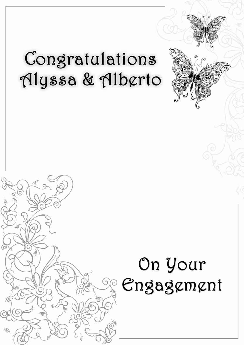 Butterfly Flourish Simple Card Front - card made with Crafty Bob's Card Creator