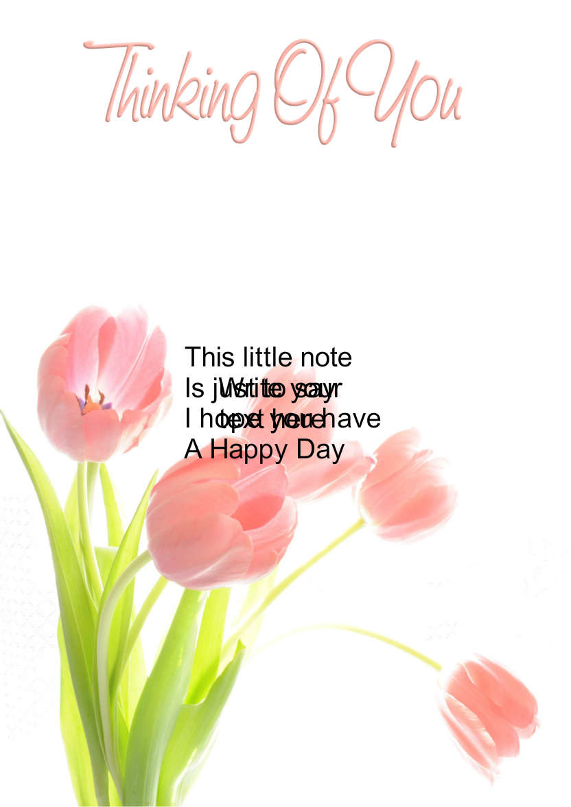 Thinking of You Tulips - card made with Crafty Bob's Card Creator