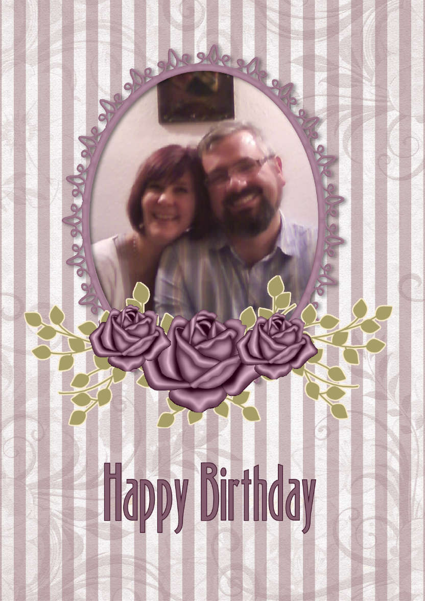 Vintage Roses - card made with Crafty Bob's Card Creator