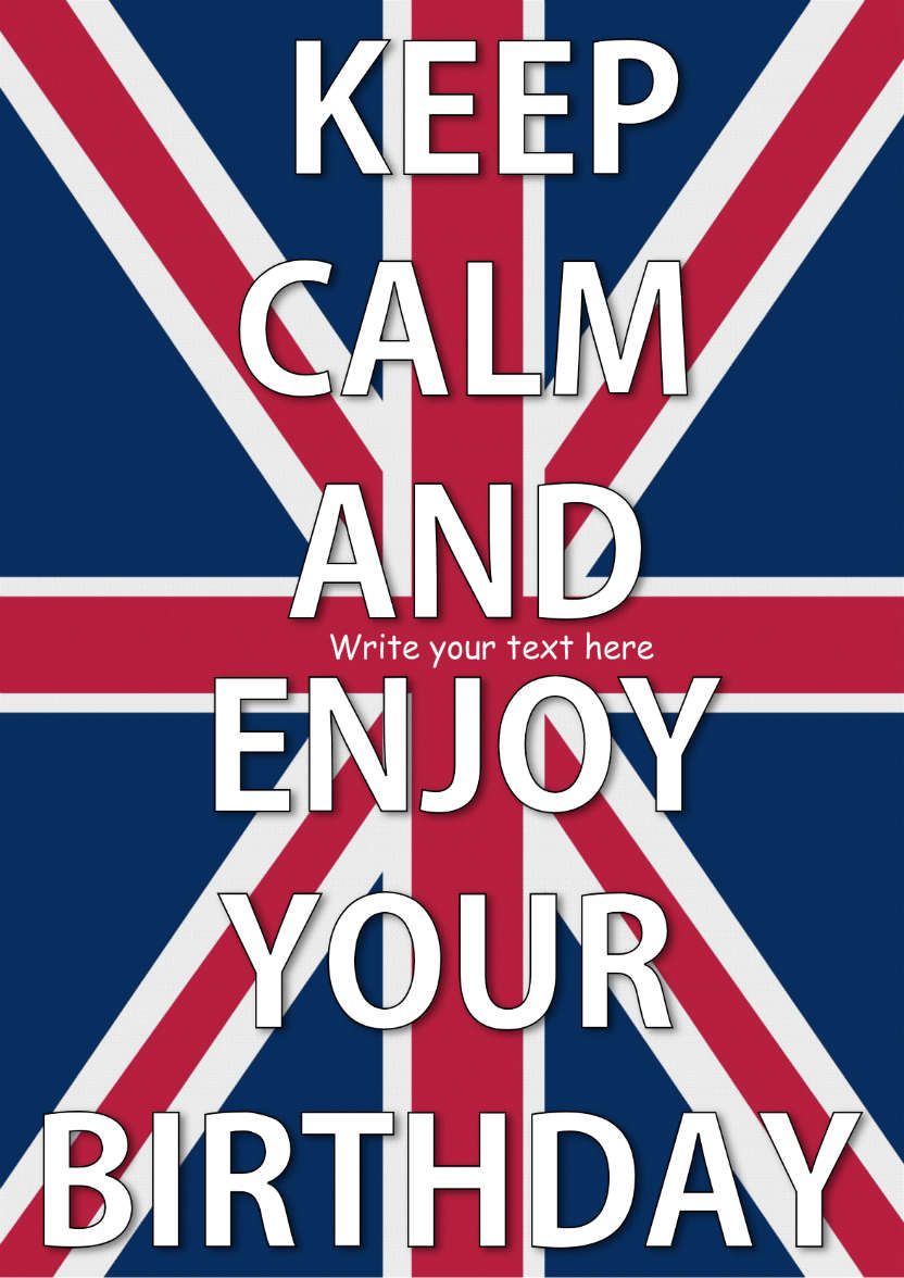Keep Calm - card made with Crafty Bob's Card Creator