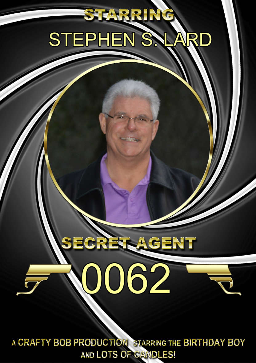 Spoof Secret Agent Photo Card - card made with Crafty Bob's Card Creator