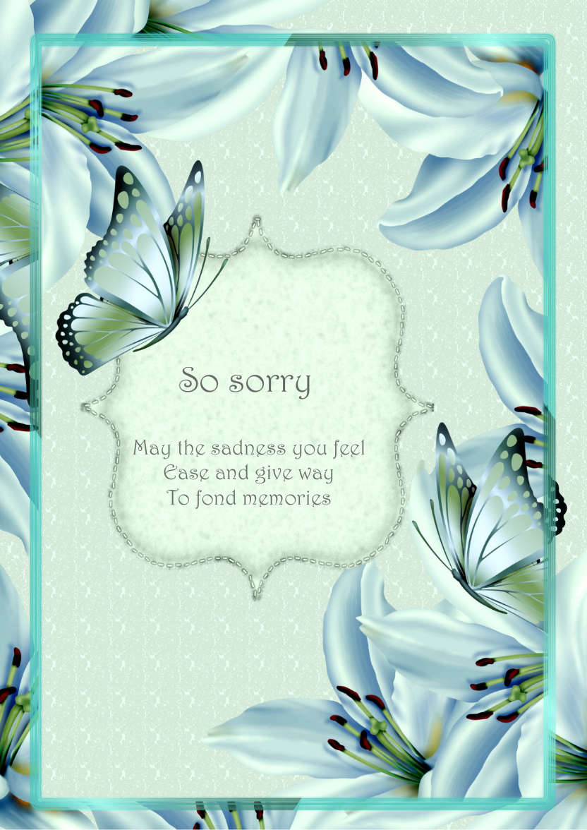Sympathy Lilies - card made with Crafty Bob's Card Creator