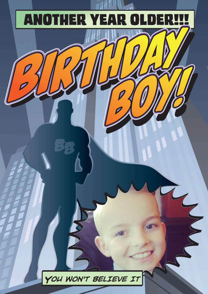 Birthday Boy - card made with Crafty Bob's Card Creator