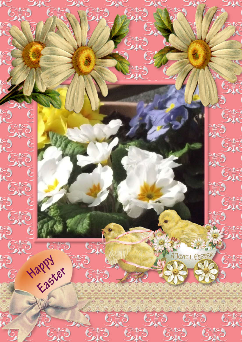Easter Wagon - card made with Crafty Bob's Card Creator