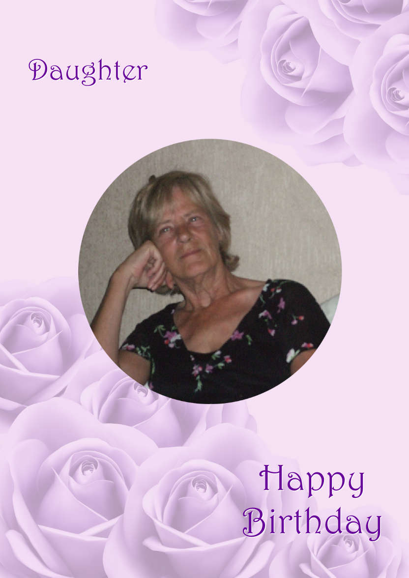 Purple Roses Background - card made with Crafty Bob's Card Creator
