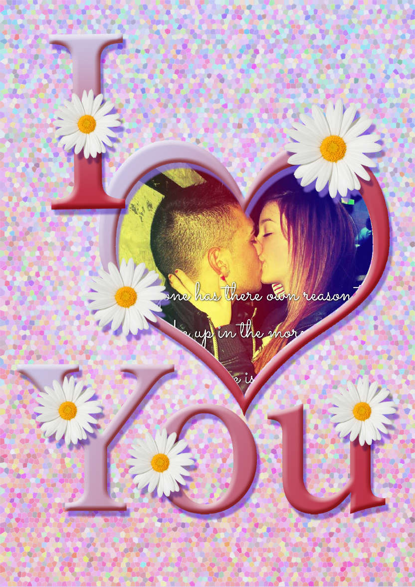 I Heart You - Daisies - card made with Crafty Bob's Card Creator