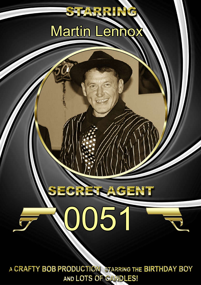 Spoof Secret Agent Photo Card - card made with Crafty Bob's Card Creator