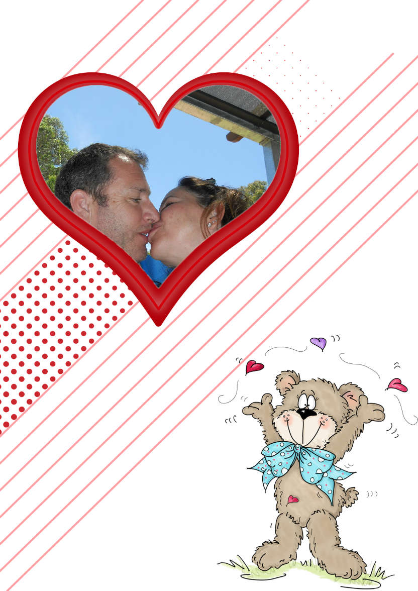 Bear Heart Aperture Card Front - card made with Crafty Bob's Card Creator