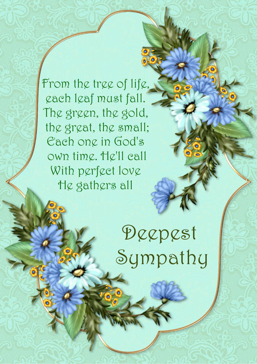Sympathy Card - card made with Crafty Bob's Card Creator