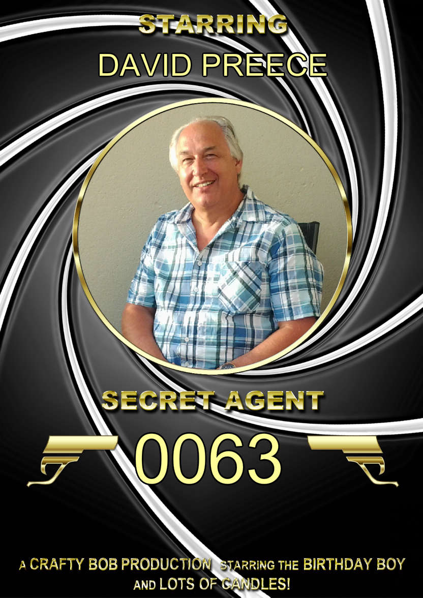 Spoof Secret Agent Photo Card - card made with Crafty Bob's Card Creator