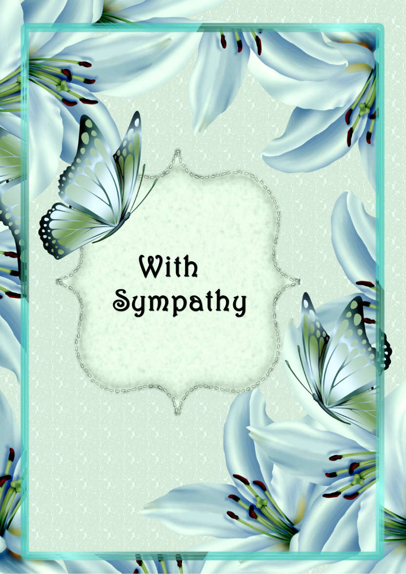 Sympathy Lilies - card made with Crafty Bob's Card Creator
