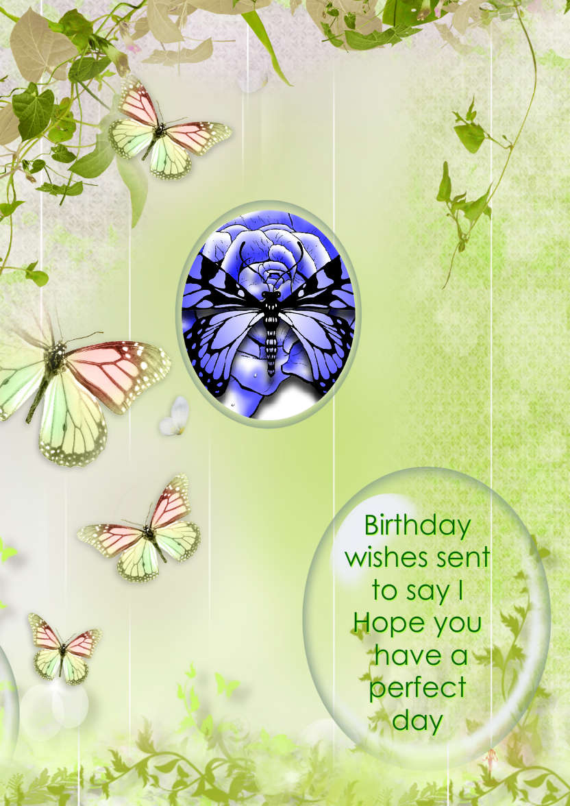 Butterfly Greeting Card - card made with Crafty Bob's Card Creator