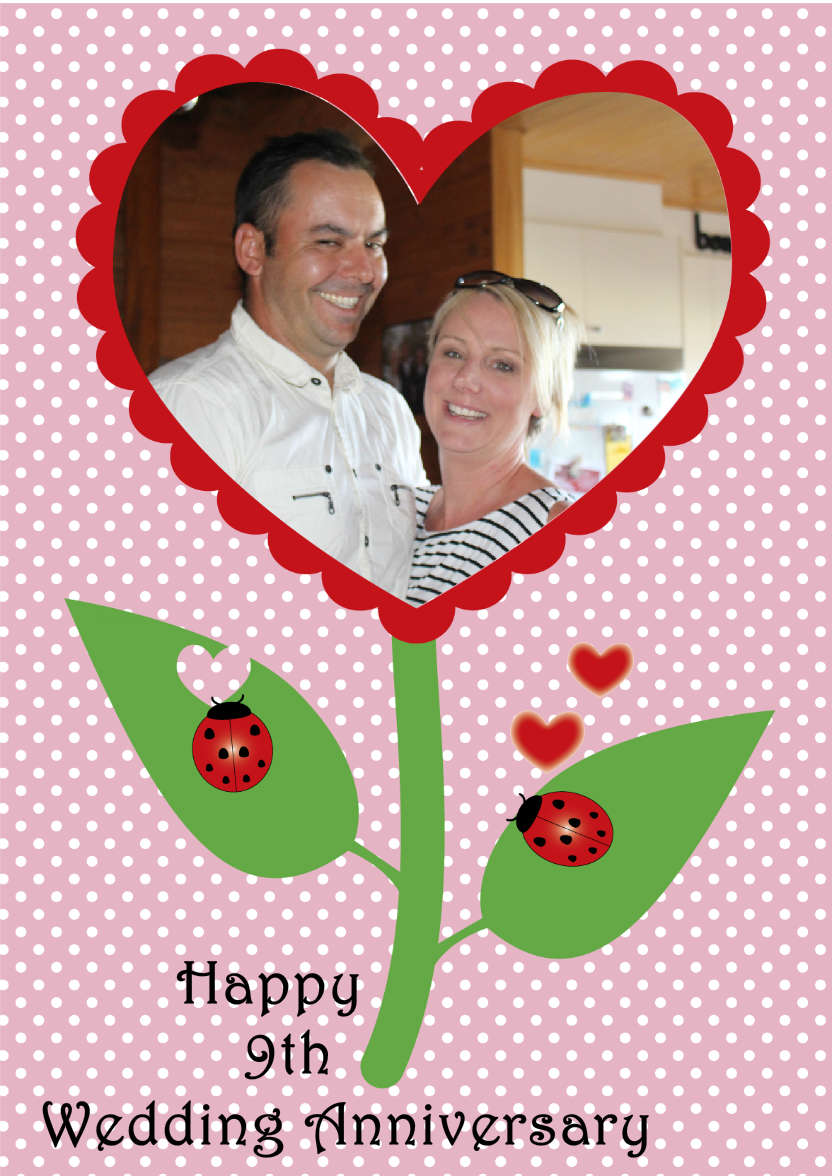 Ladybirds in Love - card made with Crafty Bob's Card Creator
