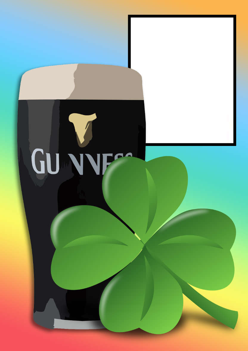 Shamrock & Guinness St. Patrick's Day Card - card made with Crafty Bob's Card Creator