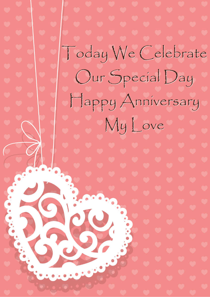 Hanging Lace Heart Card Front - card made with Crafty Bob's Card Creator