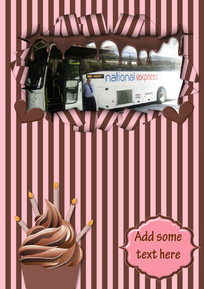 Chocolate Time - card made with Crafty Bob's Card Creator