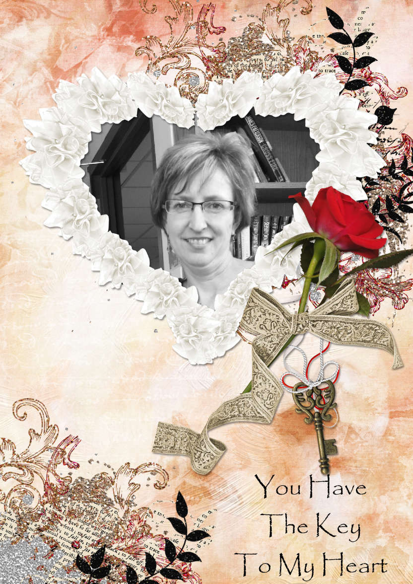 Key to My Heart Aperture Card - card made with Crafty Bob's Card Creator