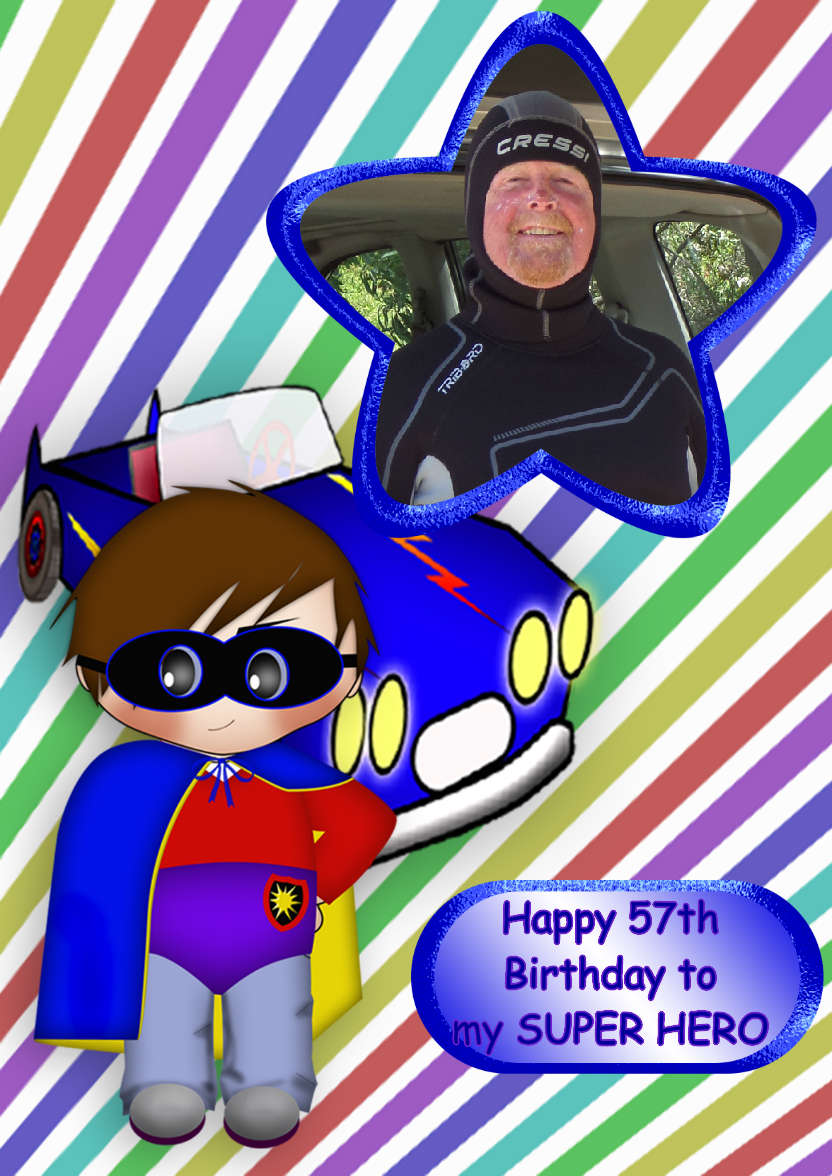 Superhero - card made with Crafty Bob's Card Creator