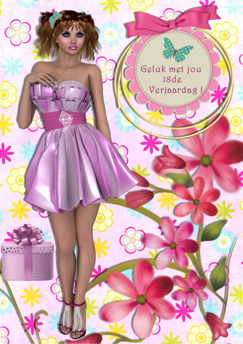 Prom Girl - card made with Crafty Bob's Card Creator