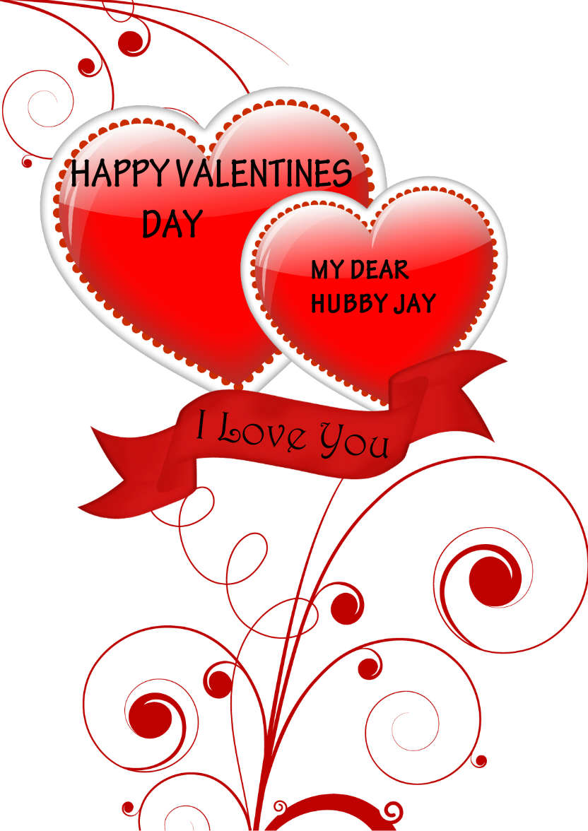 Double Heart and Flourish Card Front - card made with Crafty Bob's Card Creator