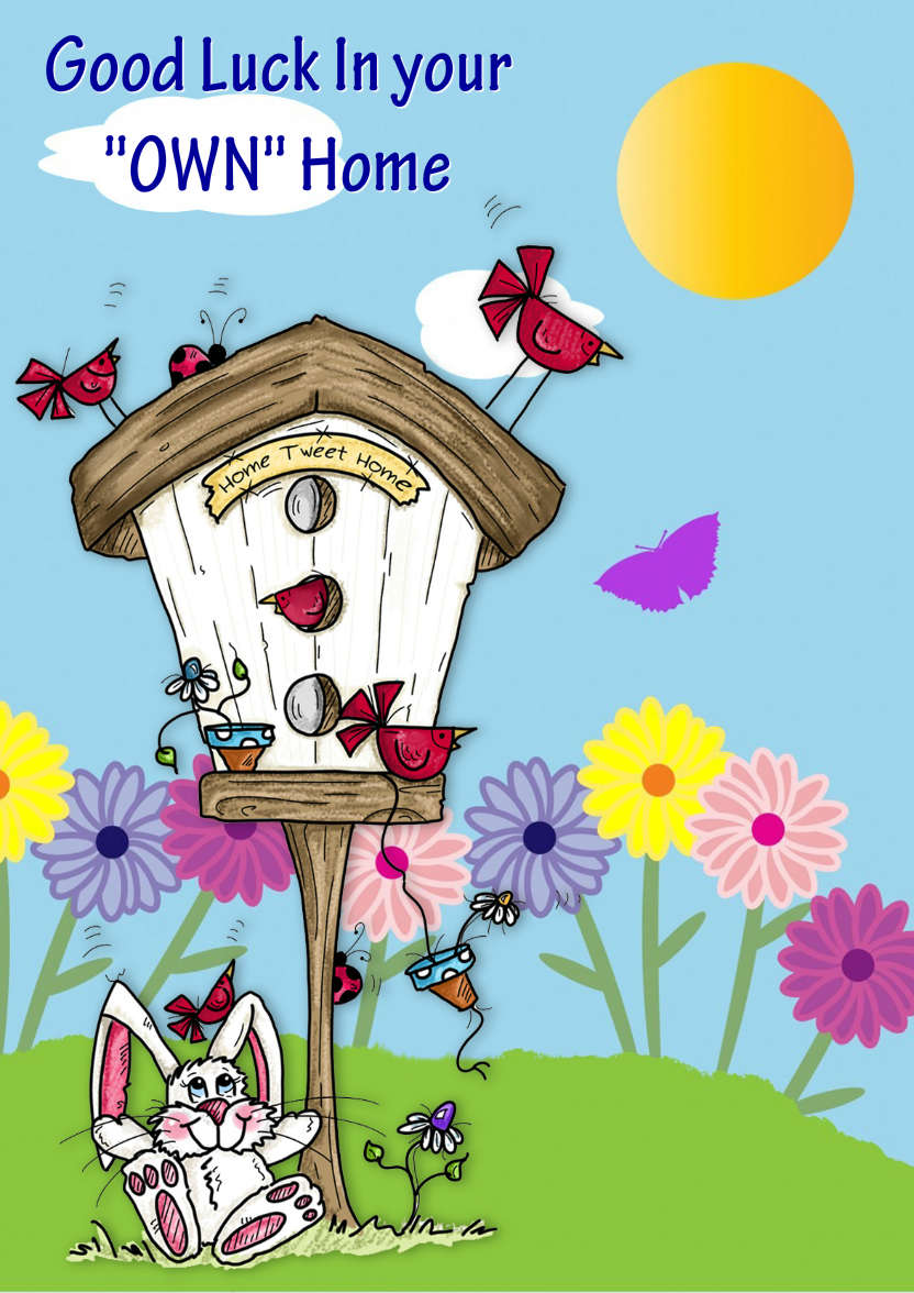 Home Tweet Home New Home Card - card made with Crafty Bob's Card Creator