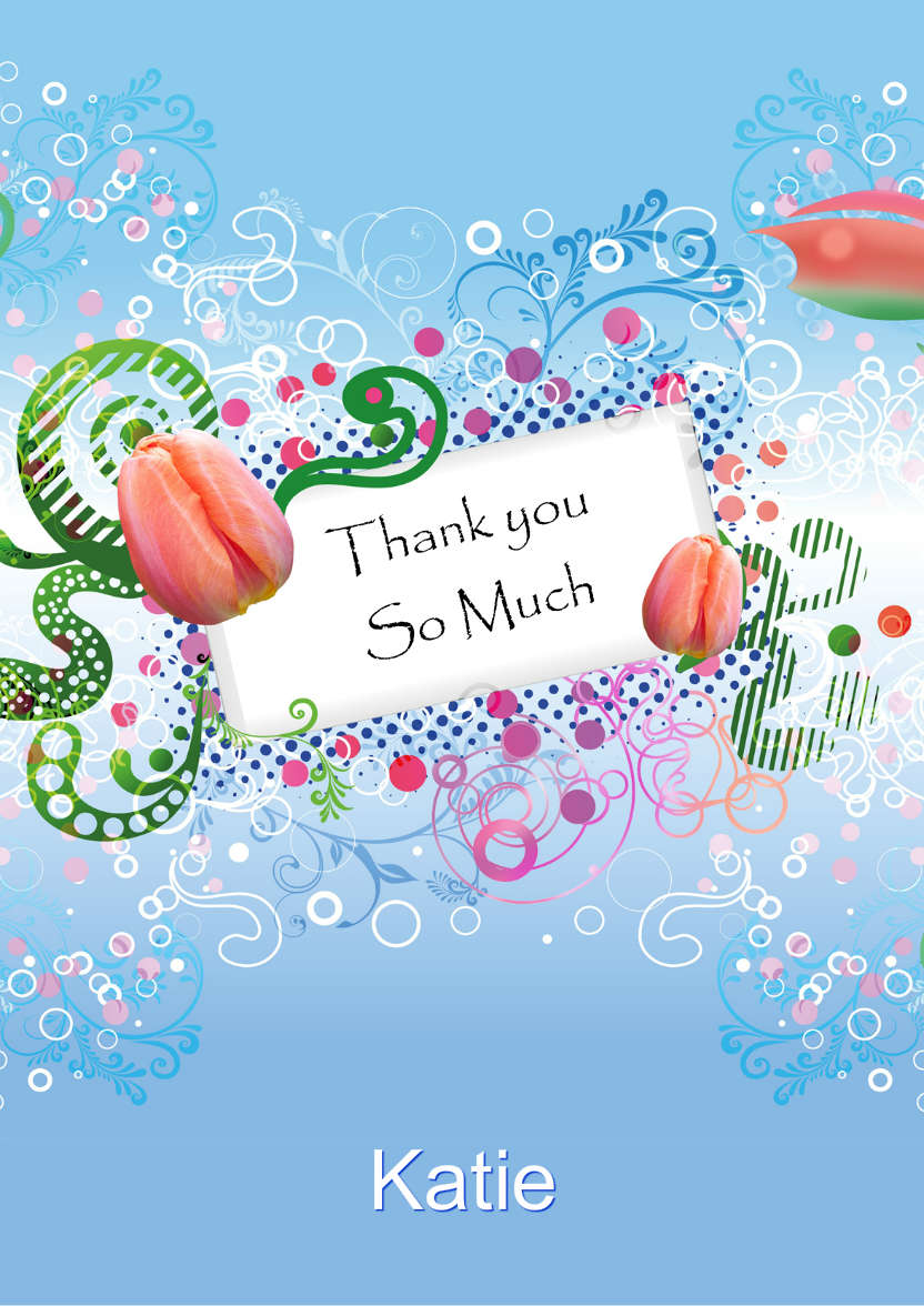 Tulip Arrangement - card made with Crafty Bob's Card Creator