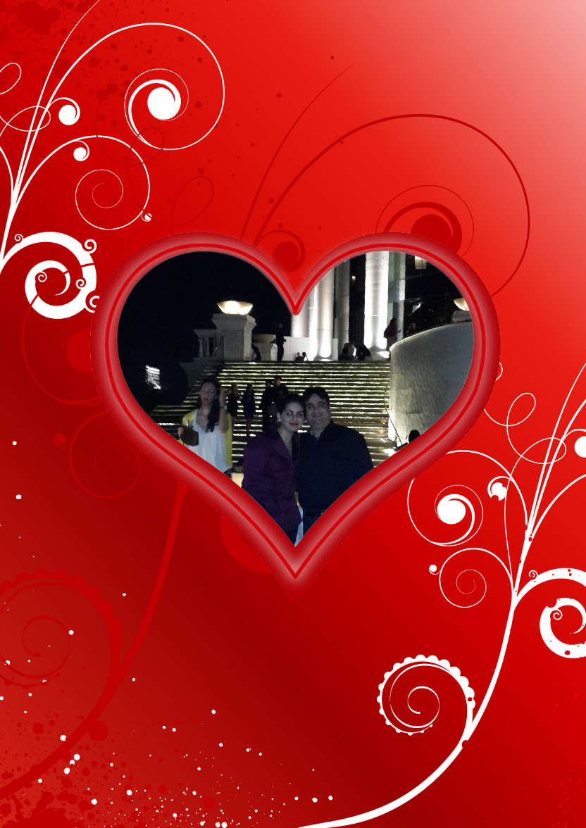 Heart and Flourishes Aperture Card Front - card made with Crafty Bob's Card Creator