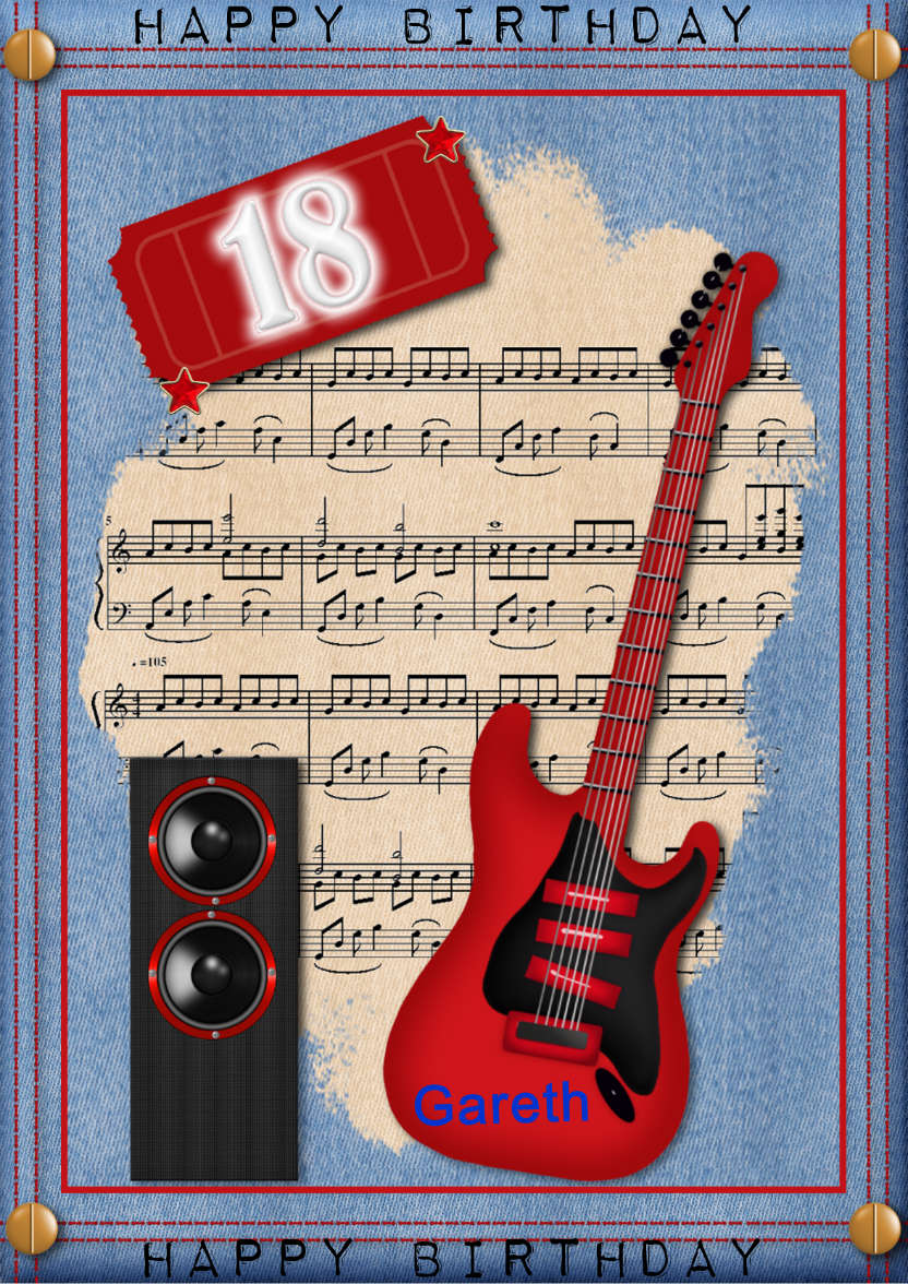 Musical Birthday - card made with Crafty Bob's Card Creator