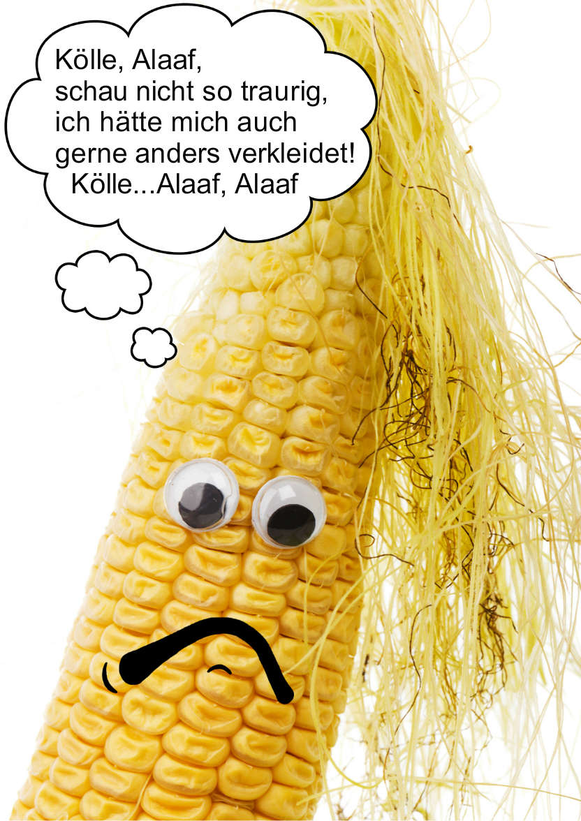 Confused Corn Humorous Card Front - card made with Crafty Bob's Card Creator