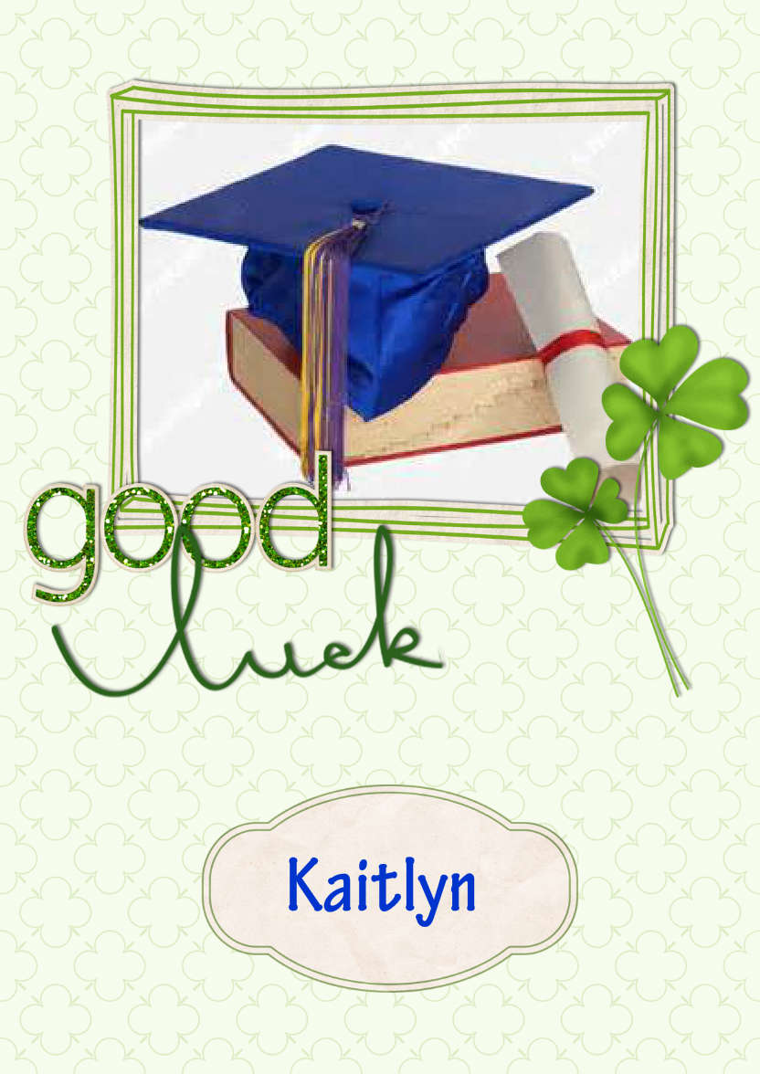 Good Luck Frame Card - card made with Crafty Bob's Card Creator