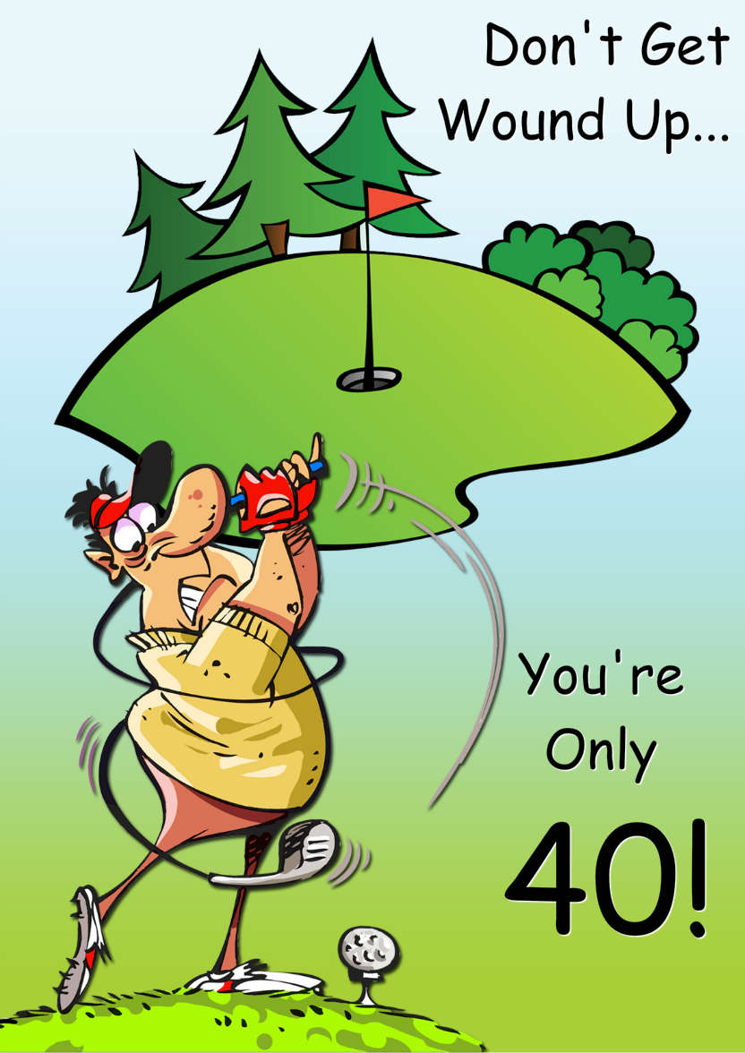 Humorous Golf Card - card made with Crafty Bob's Card Creator