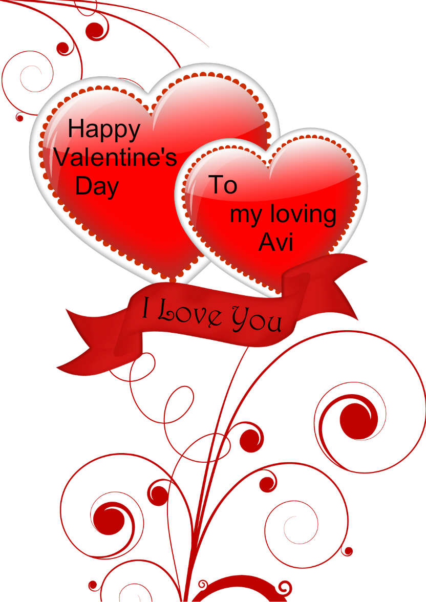 Double Heart and Flourish Card Front - card made with Crafty Bob's Card Creator