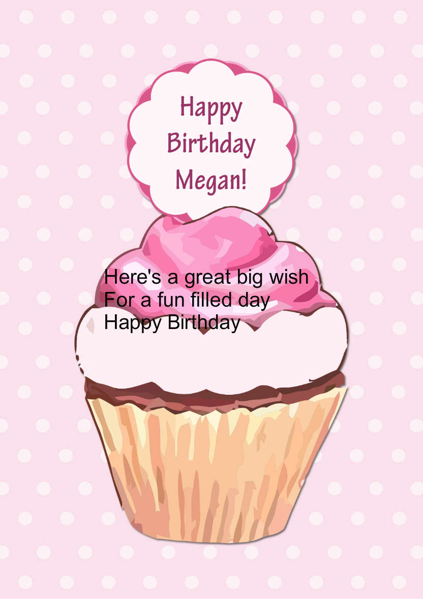 Birthday Cupcake - card made with Crafty Bob's Card Creator