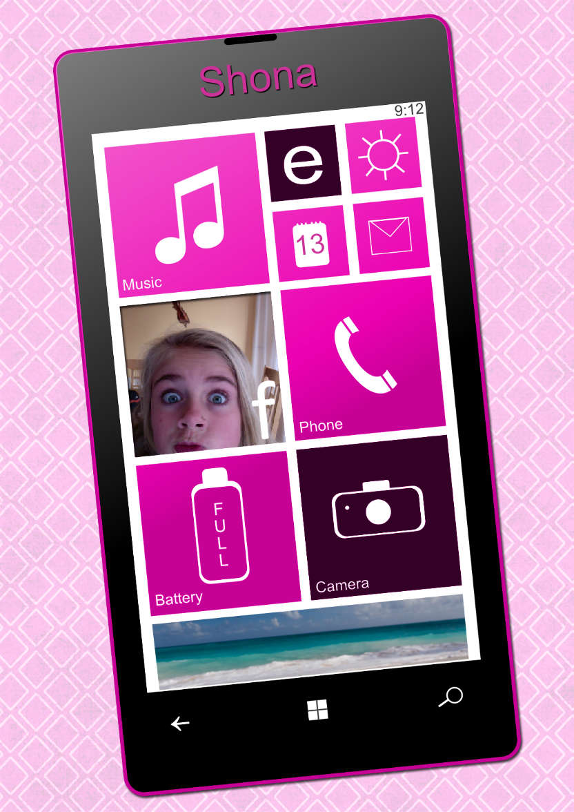 Smart Phone Card Female - card made with Crafty Bob's Card Creator