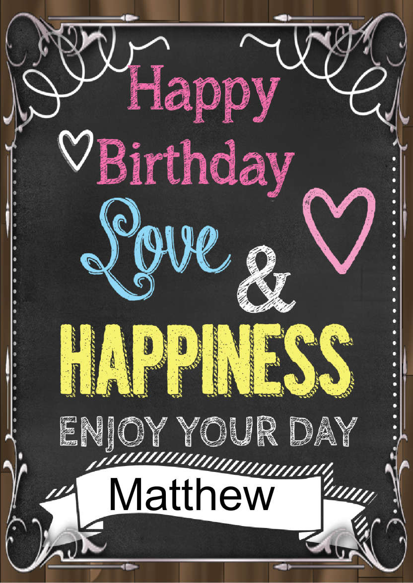 Chalkboard Card - card made with Crafty Bob's Card Creator