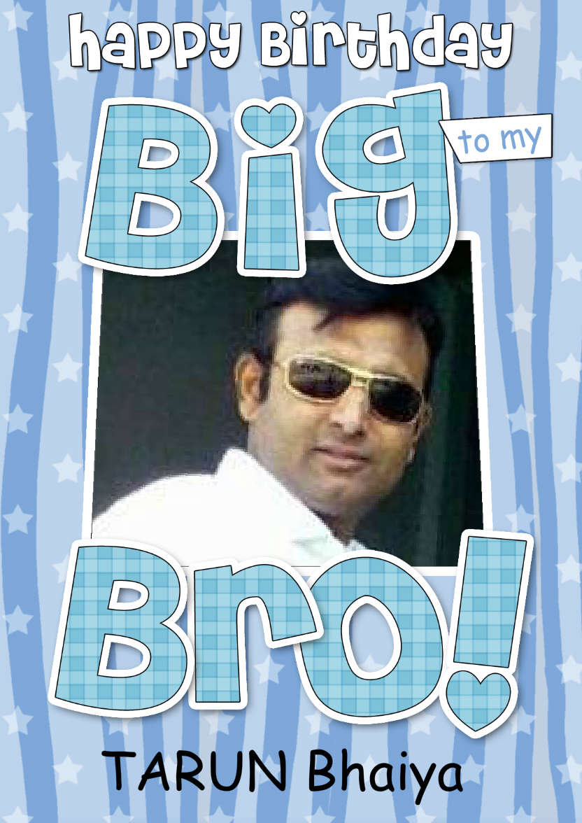 Birthday Big Bro Photo Upload Card - card made with Crafty Bob's Card Creator