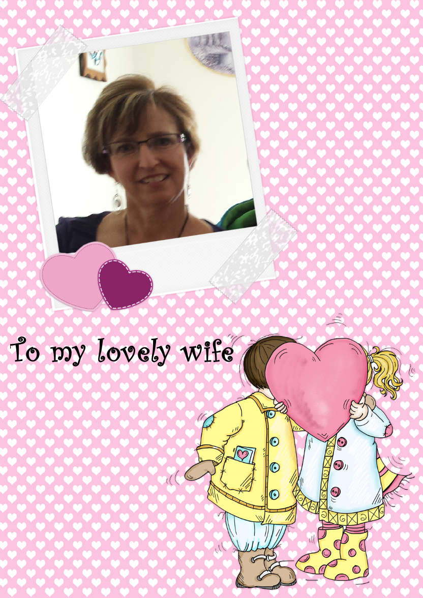 Kissing Couple Aperture Card Front - card made with Crafty Bob's Card Creator
