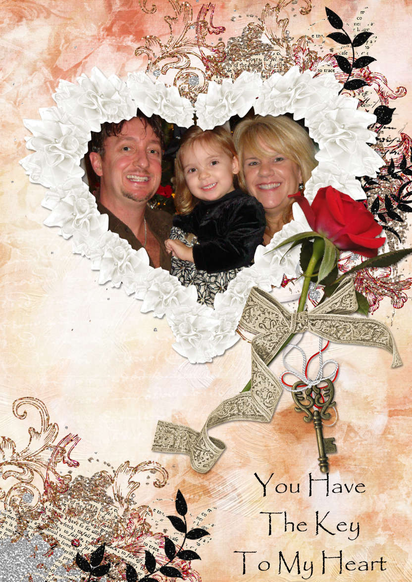 Key to My Heart Aperture Card - card made with Crafty Bob's Card Creator