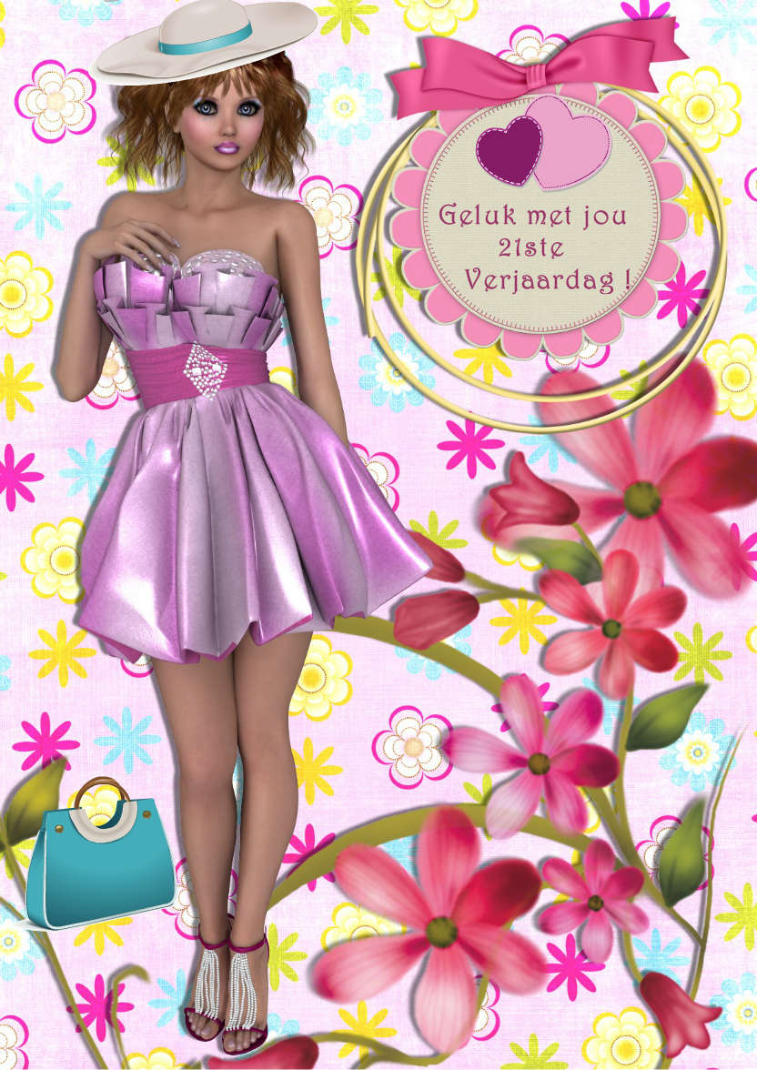 Prom Girl - card made with Crafty Bob's Card Creator