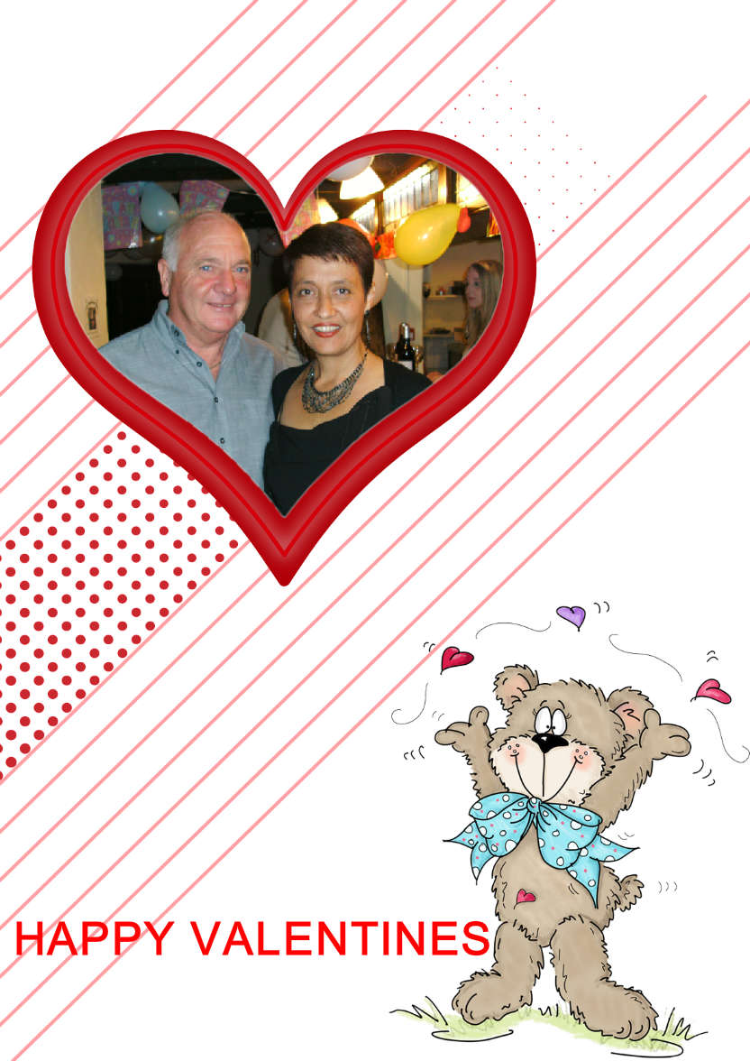 Bear Heart Aperture Card Front - card made with Crafty Bob's Card Creator