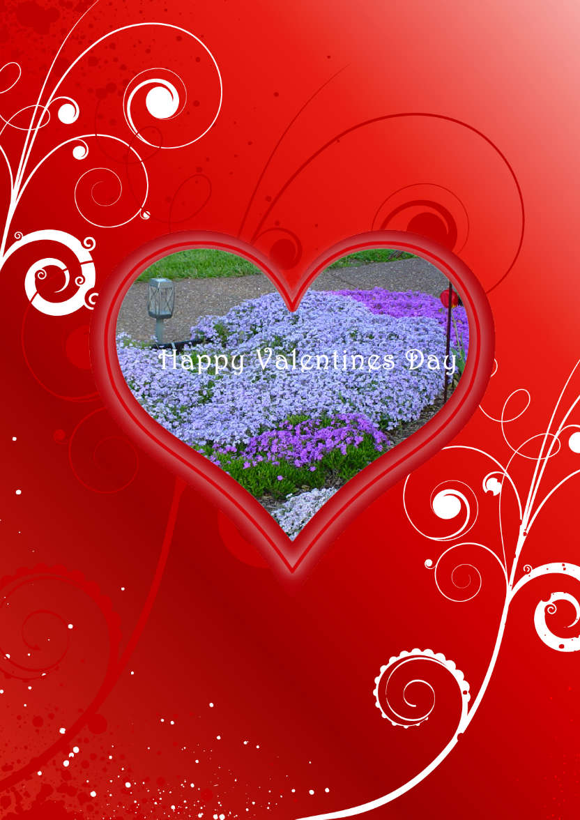 Heart and Flourishes Aperture Card Front - card made with Crafty Bob's Card Creator