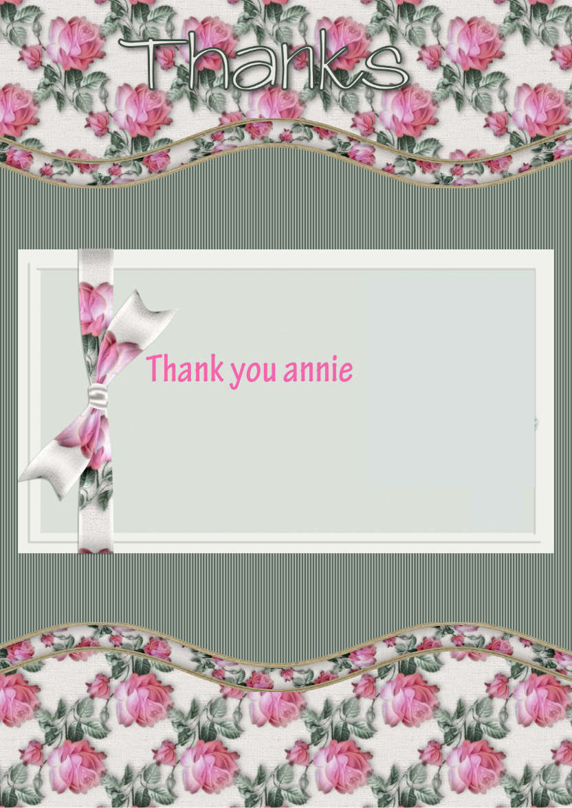 With Thanks - card made with Crafty Bob's Card Creator