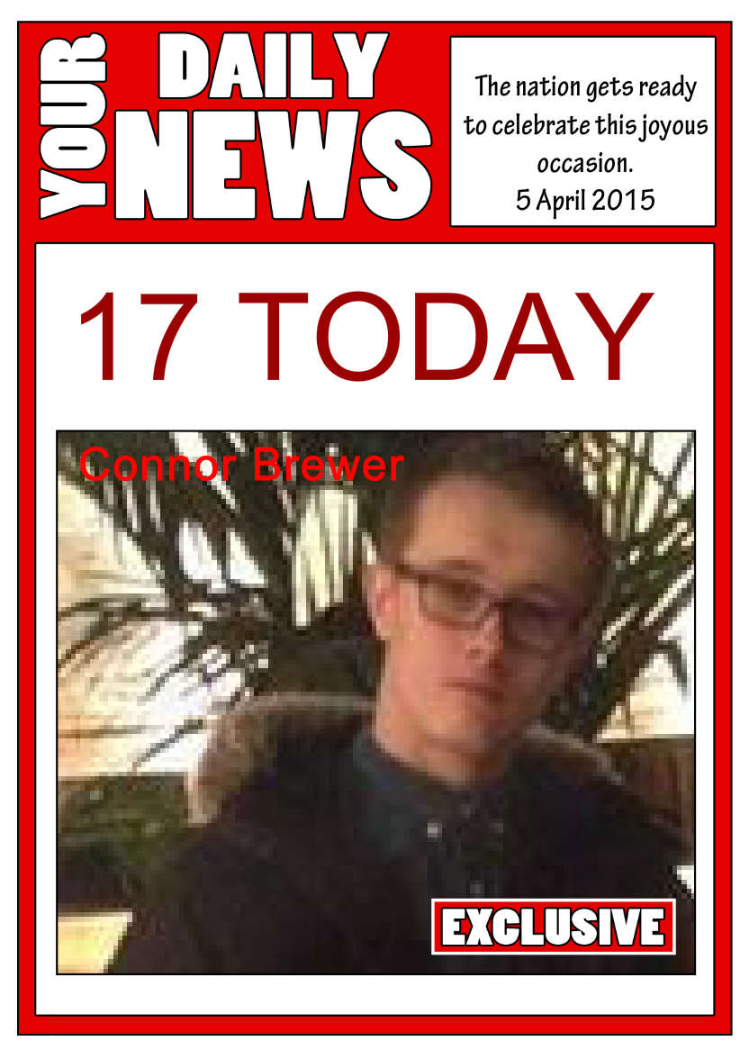 Your Daily News Spoof Newspaper Card Front - card made with Crafty Bob's Card Creator