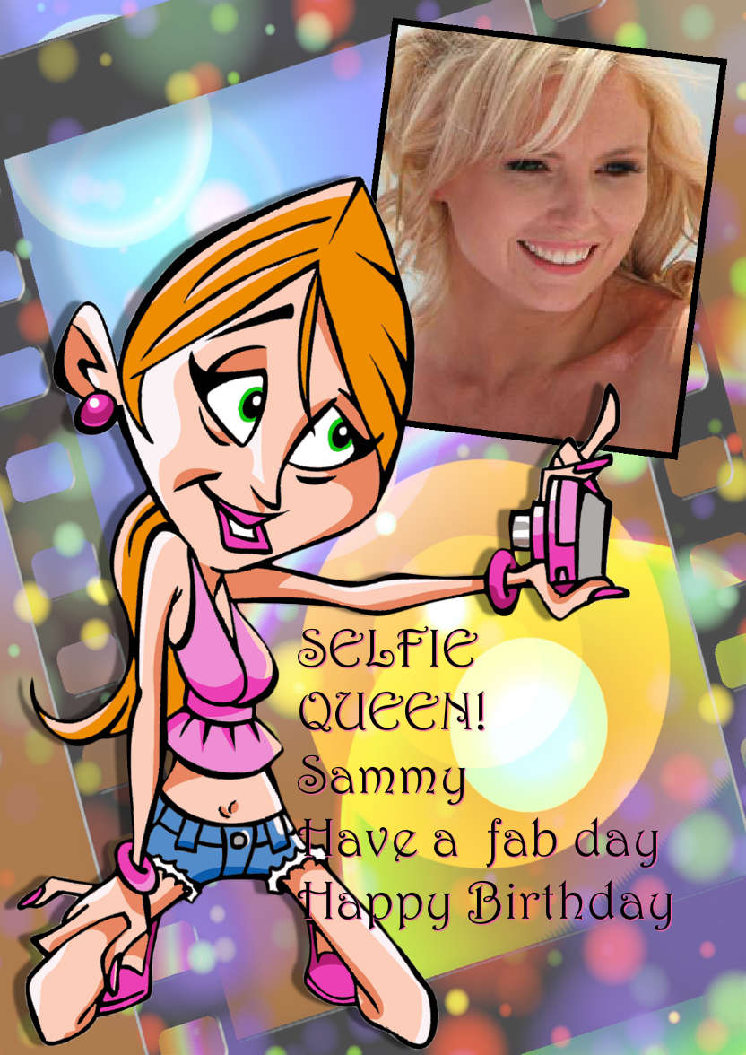 Selfie Queen Card - card made with Crafty Bob's Card Creator
