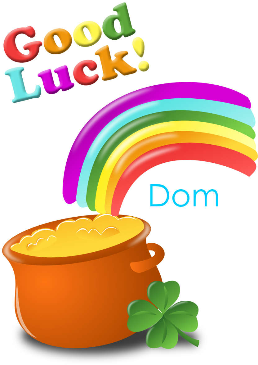 Pot of Gold Good Luck Card - card made with Crafty Bob's Card Creator