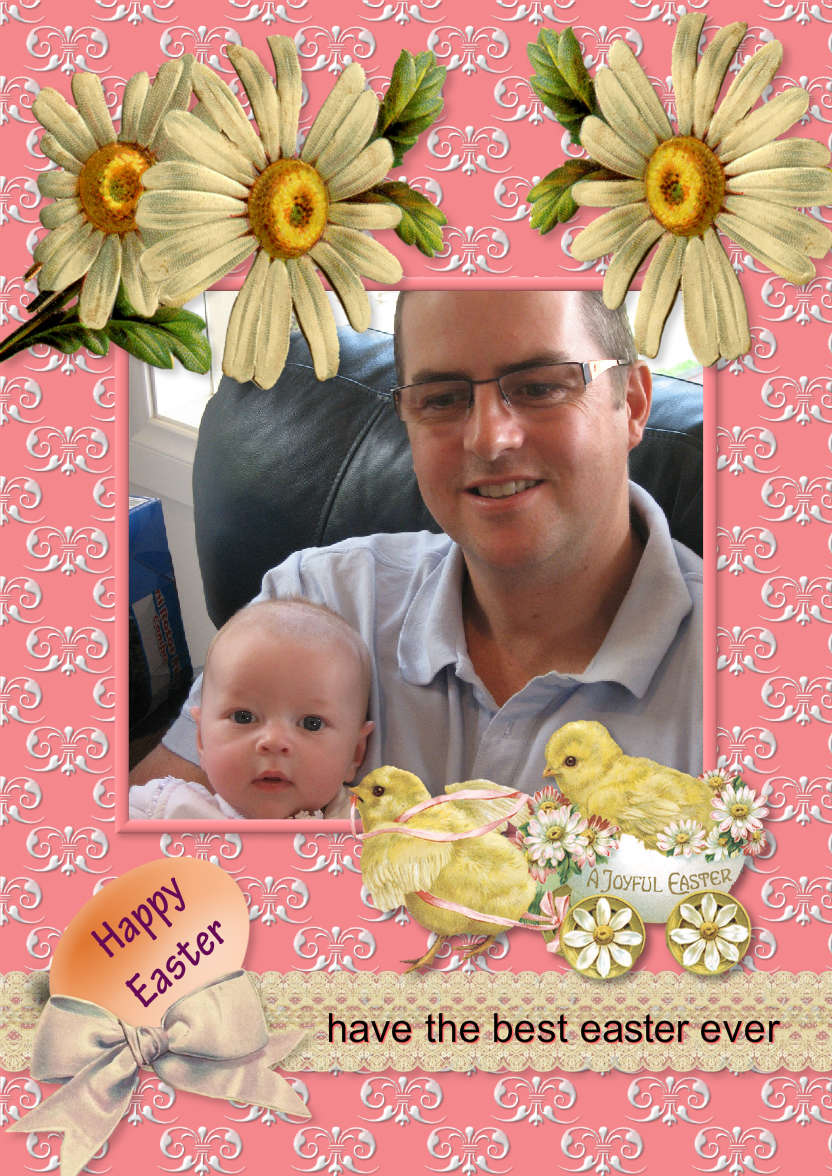 Easter Wagon - card made with Crafty Bob's Card Creator