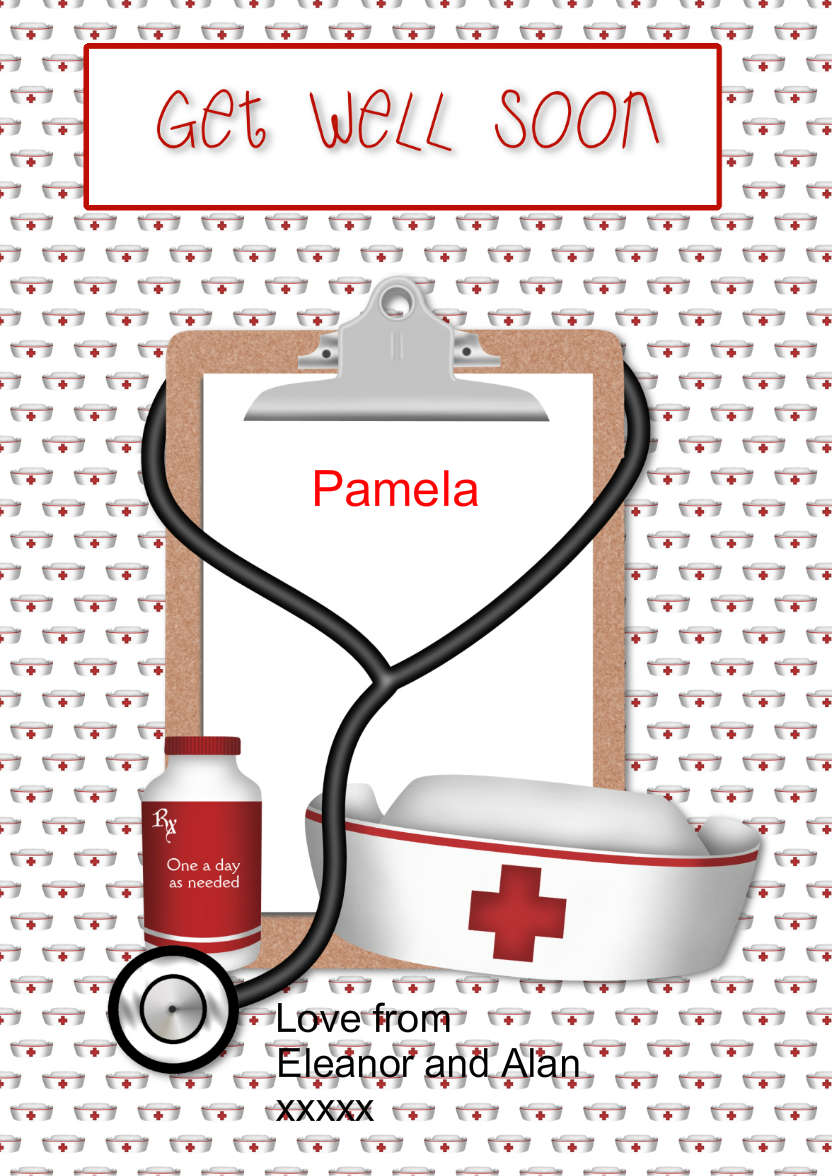Get Well Soon - card made with Crafty Bob's Card Creator