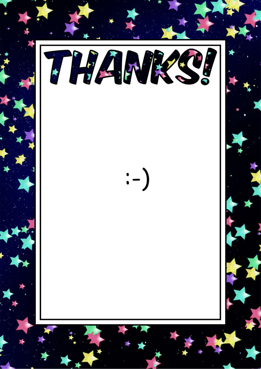 Thank You Stars Card Front - card made with Crafty Bob's Card Creator