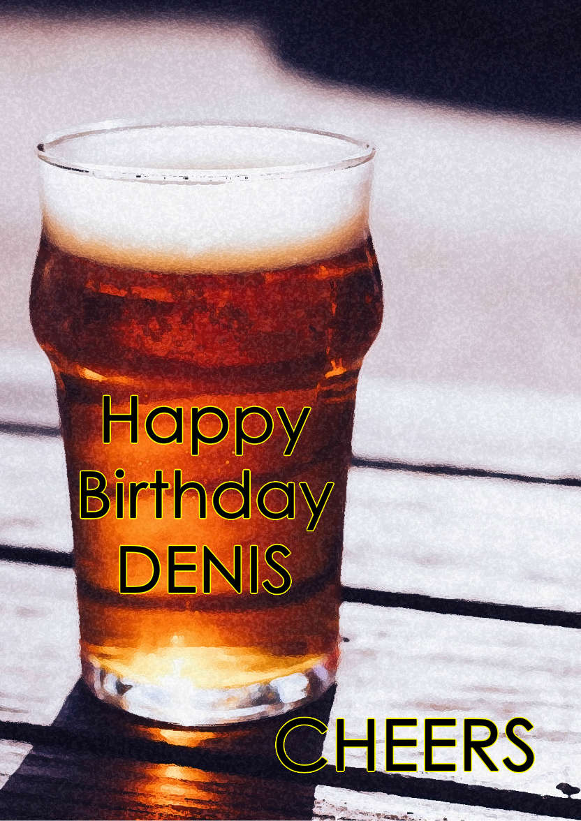 Mine's a Pint Any Occasion Card - card made with Crafty Bob's Card Creator