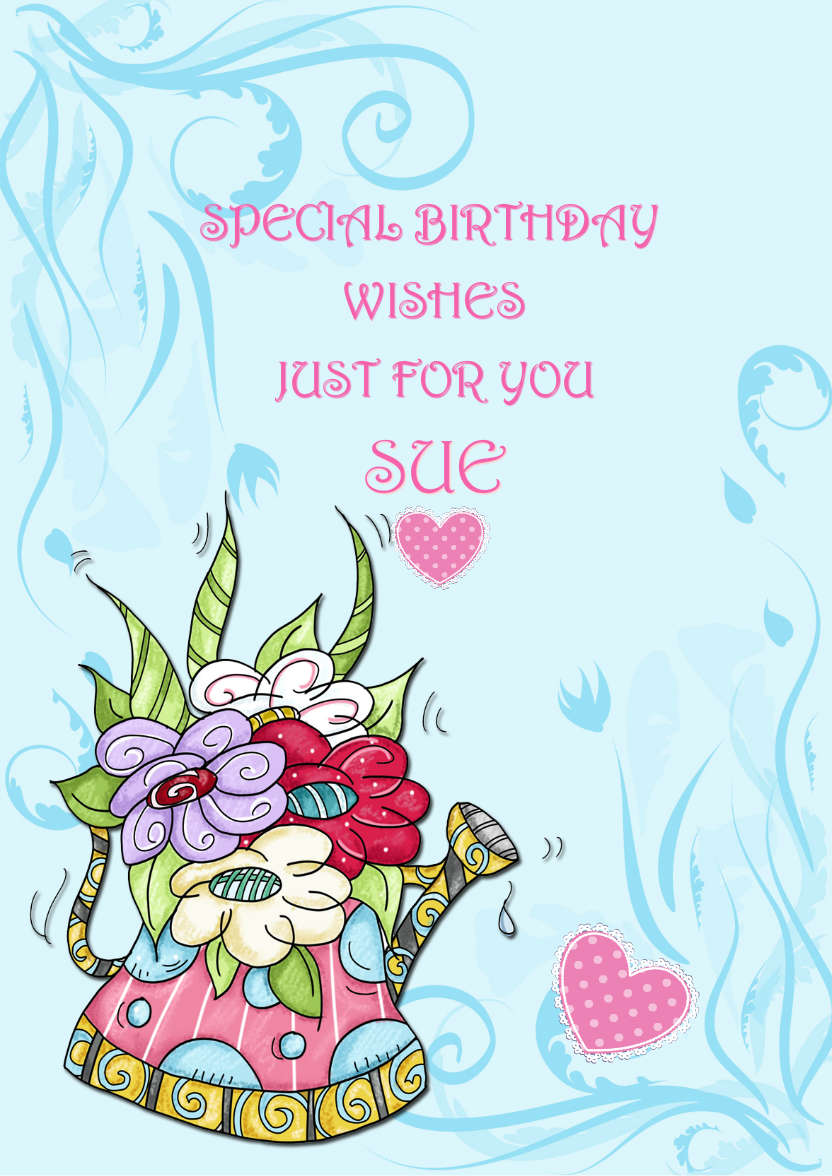 Funky Floral Watering Can - card made with Crafty Bob's Card Creator